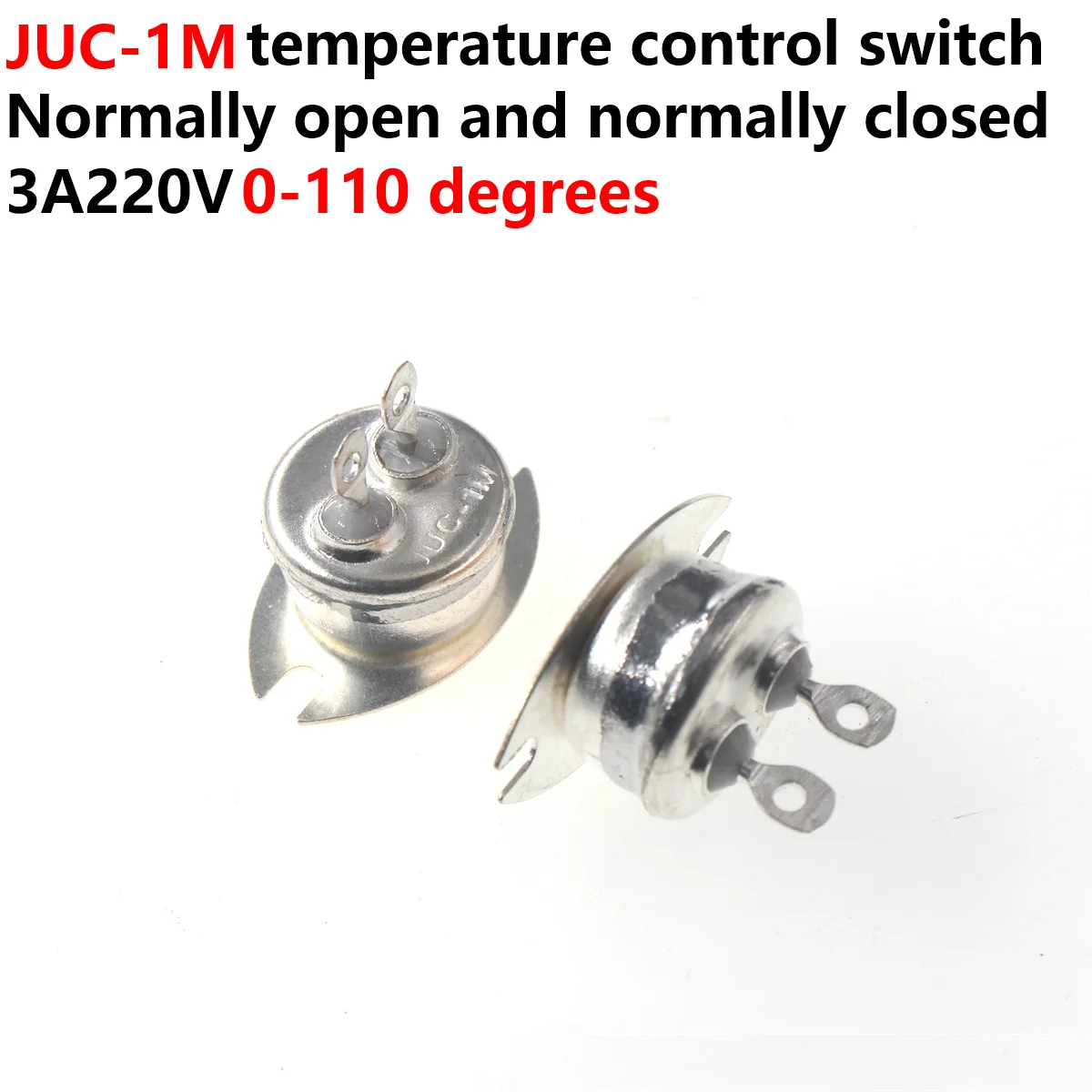 2pcs Temperature Temperature control switch JUC-1M 3A 220V 5/10/20/30/40/50/60/70/80/100/110C degrees Normally open closed abo 20l single 1 beam 20 meter access gate infrared radiation alarm infrared detector normally open and closed