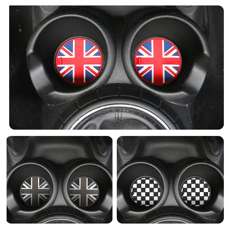 Car Grooved Coaster Silicone Cup Holder Mat For Mini Cooper F60 R60 F54 R55 F57 R57 R61 F55 F56 R56 R59 R58 Interior Accessories