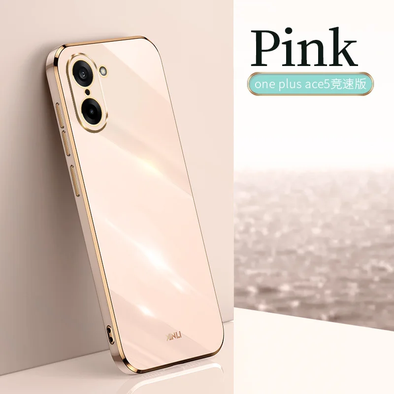 OnePlus Nord CE5 Shockproof Matte Silicone Phone Case with 6D Plating Design