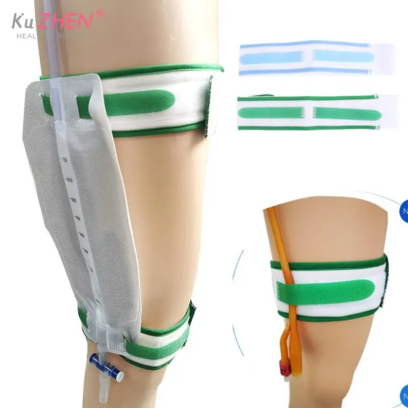 50/60cm 1pc Urine Catheter Holder Adjustable External Durable Urine Bag Leg Holder Fixation Band Starp Fixator LegDrainage Strap