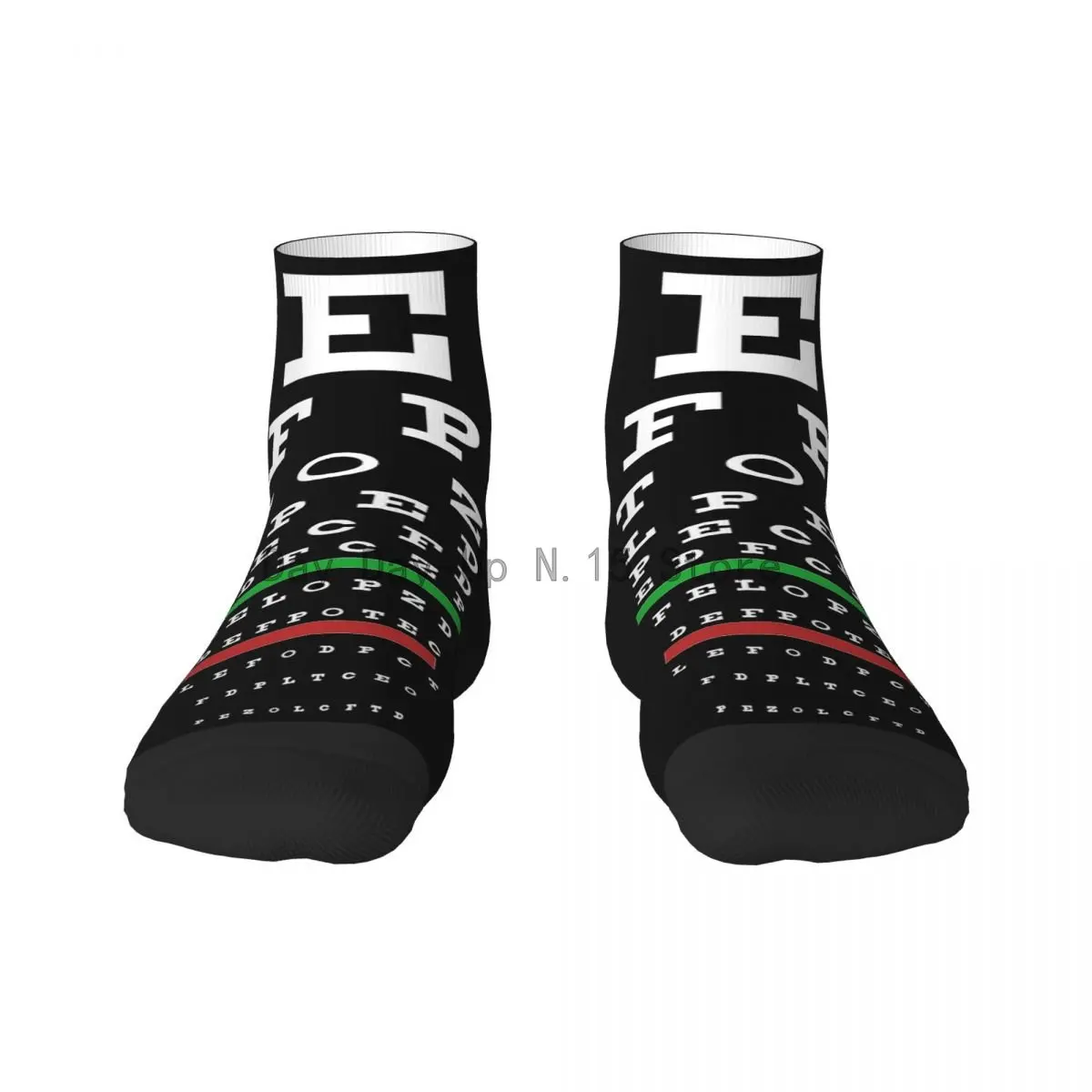 Cool Eye Test Snellen Chart Socks Women Men Warm 3D Printed Optometrist Optician Sports Basketball Socks 3d hd digital printed hawaii style men s short sleeved shirt cozy polyester tops stylish shorts casual t shirts mens sports suit