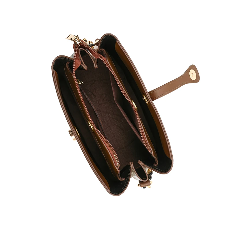 New Style Women's Bag Casual Shoulder Bag PU Leather Patchwork Design Adjustable Strap Stylish Simple Crossbody Handbags