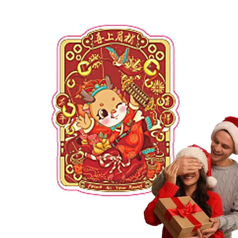 

Chinese Style Refrigerator Magnet Chinese New Year Festive Cartoon Cute Creative Refrigerator Magnet Home Decor