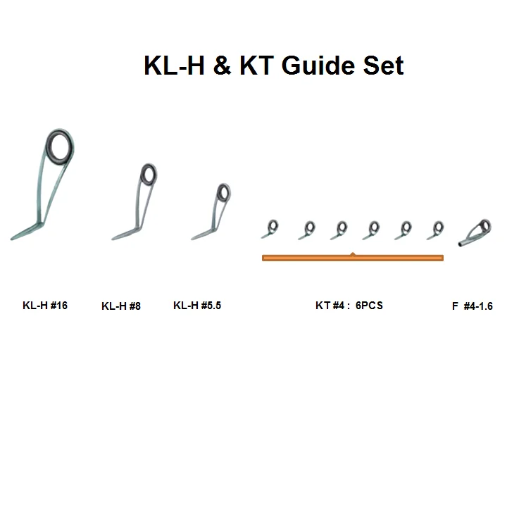 NooNRoo KL-H & KT Spinning Guide Set (11Pcs/ Set) Fishing Rod Parts Repair  Guide