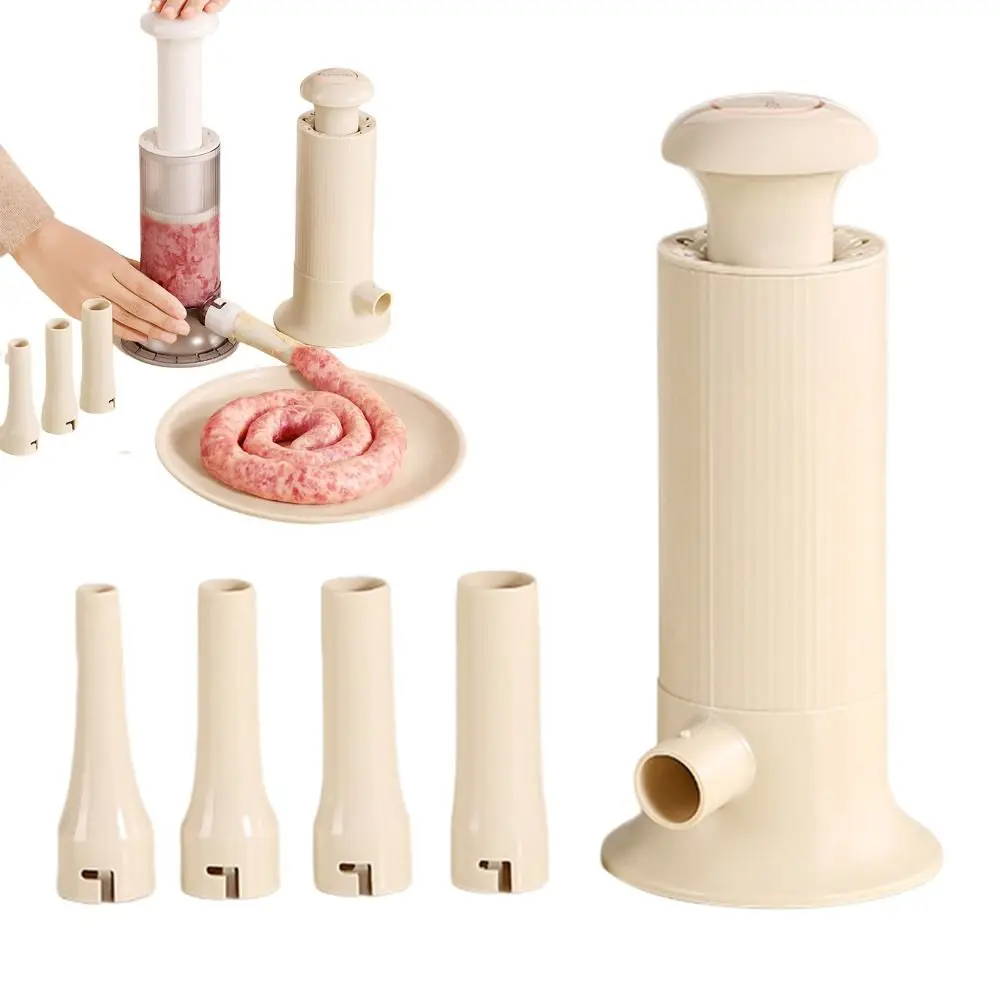 Handmade Manual Sausage Meat Stuffer Labor Saving Manual Horizontal Sausage Maker Large Capacity Meat Stuffer Kitchen