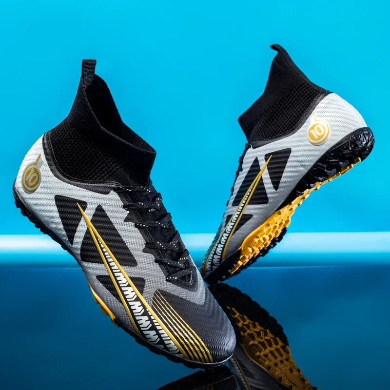 Football Shoes Professional Men Soccer FG/TF Training Cleats Ankle Unisex Outdoor Ultralight