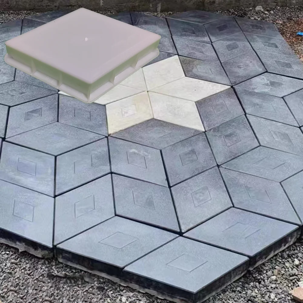 Reusable Concrete Trowel Handle Path Maker Paver Mould Stone Brick Concrete Cement Walk Garden Paving Mold Patio Paviment