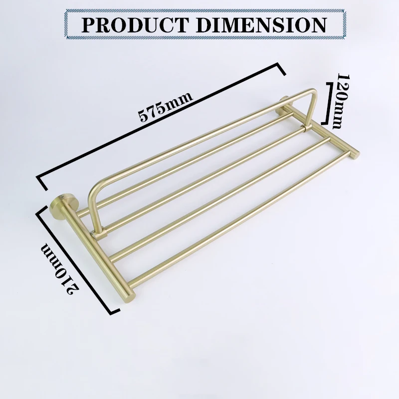 Description Picture 6 of itemFoldable Towel Rack Brushed Nickel Wall Mounted Rose Gold Black Stainless Steel Hotel Bathroom Accessories