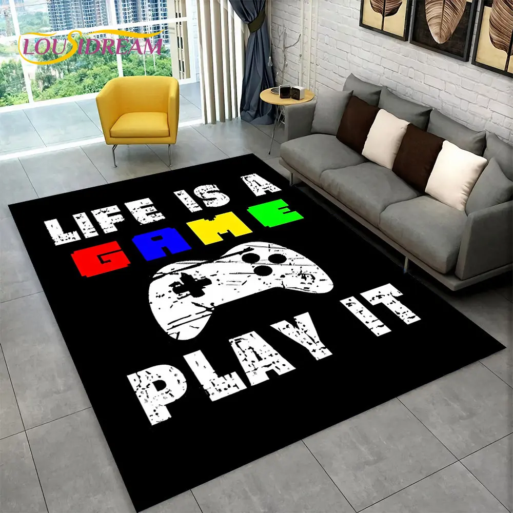 3DCartoonGameGamerGamepadAreaRugLargeCarpetRugforLivingRoom