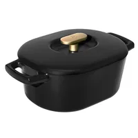 Beautiful 6 Quart Enamel Dutch Oven, Black Sesame by Drew Barrymore 1