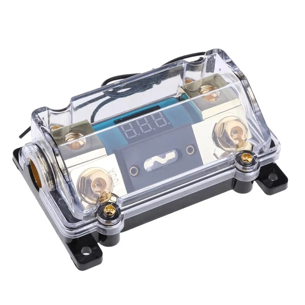 Car Speaker Digital Fuse 100A 1 Way Distribution Holder Gold Plate Durable