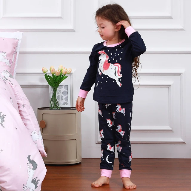 Conjunto de Pijamas de unicornio para niñas, ropa dormir de larga para Invierno _ - AliExpress Mobile