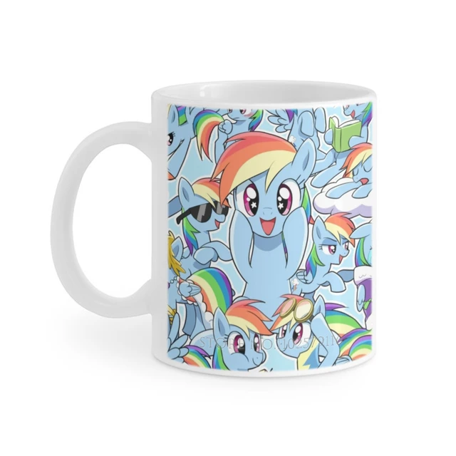 Every Rainbow Dash Ever White Mug Coffee Mug Tea Cups Mugs 330Ml Bronies  Brony Mlp My Little Friendship Magic 20 Percent Cooler - AliExpress