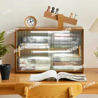 ตู้เก็บของในห้องนั่งเล่น JC ทำจากไม้ไผ่ พร้อมชั้นวางแก้ว Changhong ปรับระดับได้ ใช้จัดเก็บของในครัวและในบ้านได้หลากหลาย 6