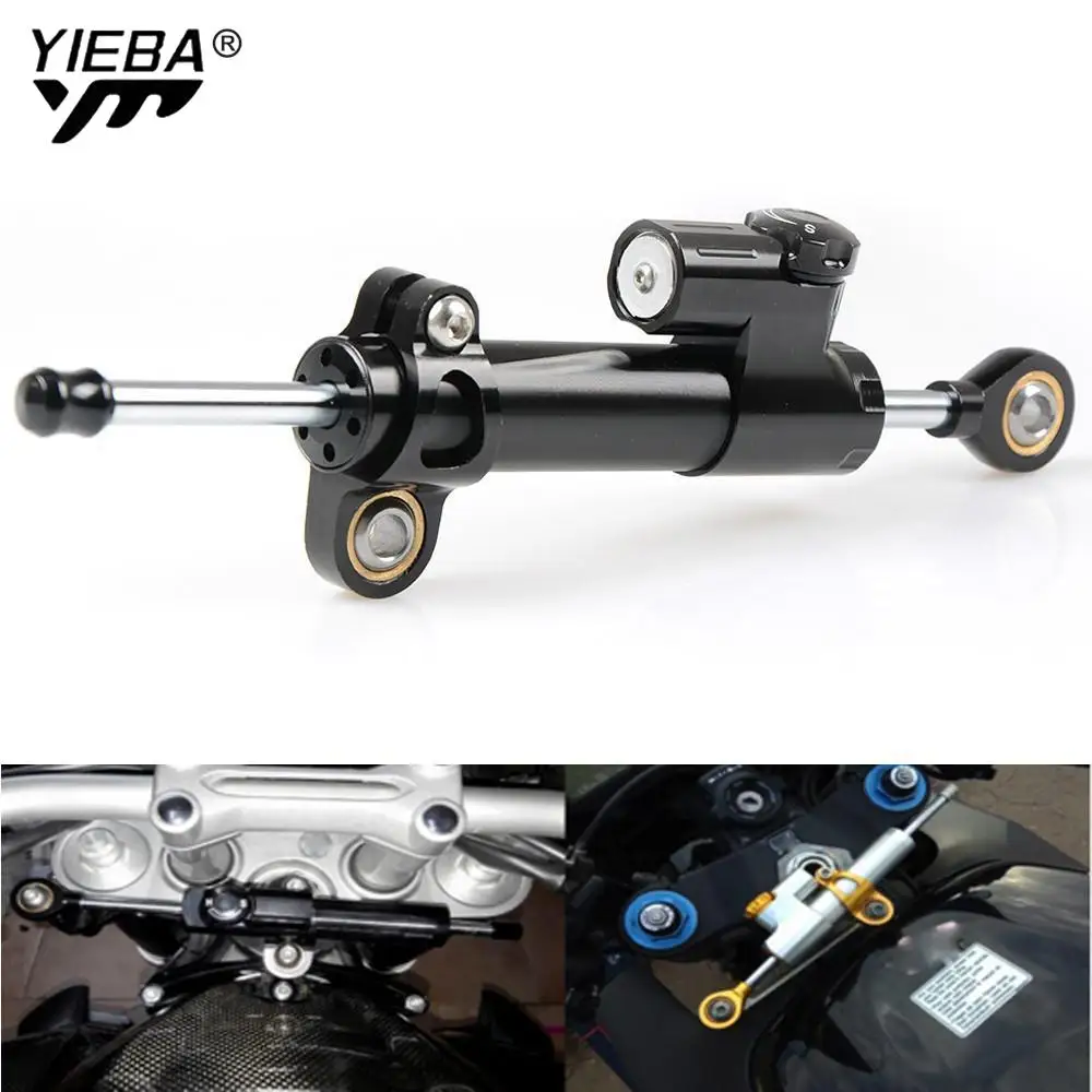 

Universal Aluminum Motorcycle Steering Stabilizer Damper Control FOR YAMAHA YZF R25 R15 R6 R125 kawasaki z750 Z800 FZ8 FZ1 FZ6R