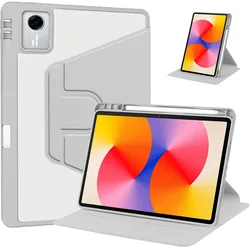 360 - Degree Rotating Tablet Case with Pencil Holder for Xiaoxin Pad 11 2025 (Grey)