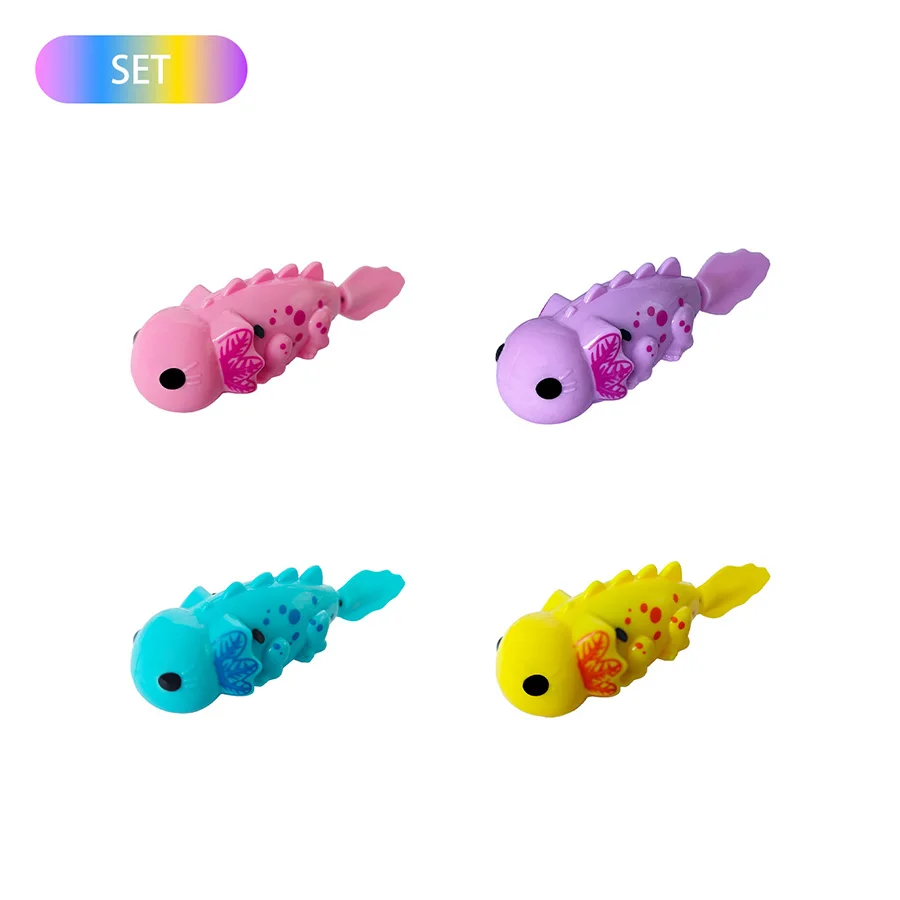 Cute Outdoor Children's Electronic Light Sensing Bathtub Interactive Toy Can Swim Colorful Pet Salamander Dinosaur Holiday Gift