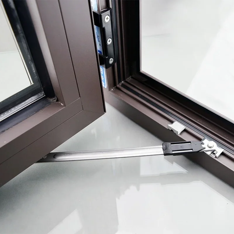 Window restrictor broken bridge aluminum window two-link wind bracing limiter stainless steel locator angle controller European style wind support