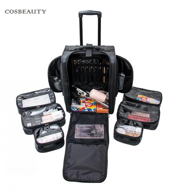 New Professional Mackup Rolling Luggage Spinner Cosmetic Case  Multi-function Trolley Carry On Suitcases Wheel Cabin Travel Bag -  AliExpress