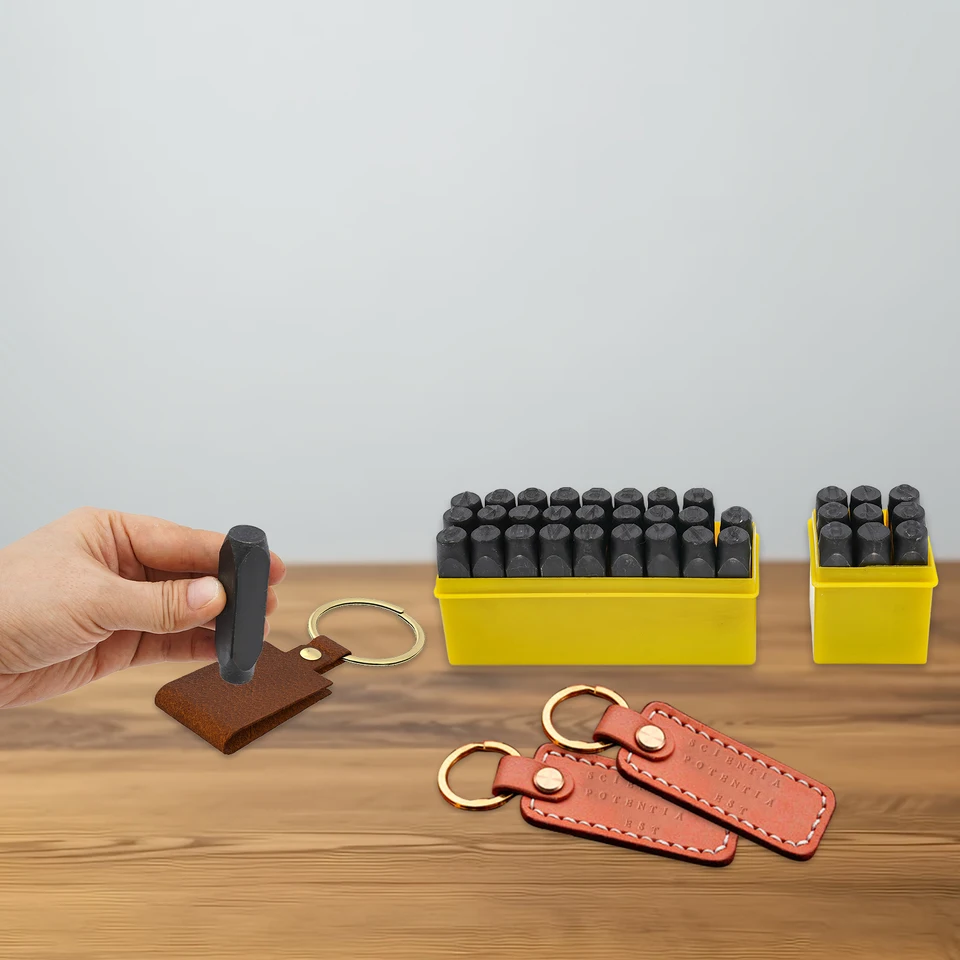 Premium Steel Leather Stamping Kit with Customization Tools