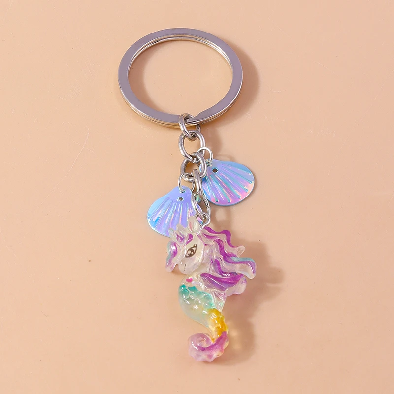 Aihua Chic Sommer Strand Shell Meerjungfrau Schlüsselanhänger Ozean Meer Souvenir Geschenke Auto Schlüssel Halter Handtasche Anhänger DIY Schmuck Zubehör – Detail 13