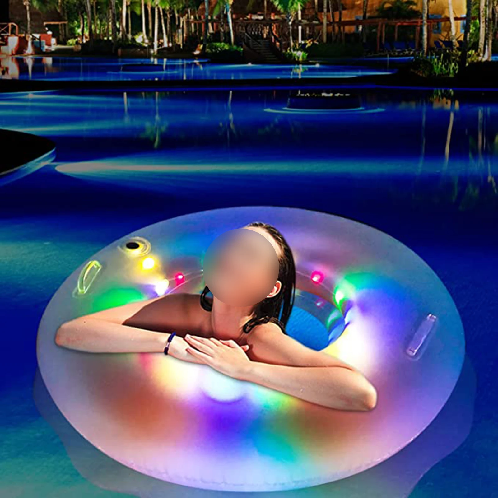 

Светодиодное светящееся кольцо для плавания, надувная игрушка, кольцо для плавания, сиденье для детей, Детский круг для плавания, плавающий бассейн, Пляжная водная игра, игрушка