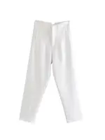 Women Chic Fashion With Seam Detail Office Wear Pants Vintage High Waist Zipper Fly Female Ankle Trousers Mujer - Image 3