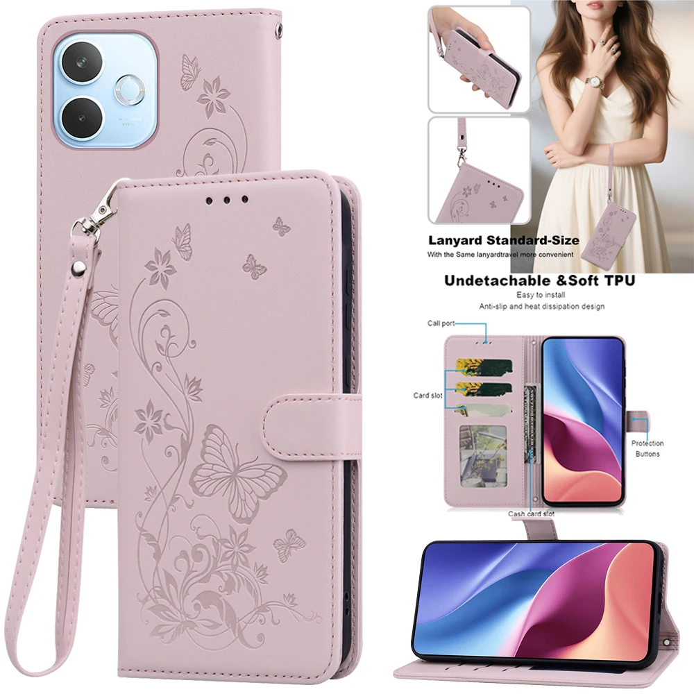 Elegant Leather Wallet Flip Phone Case