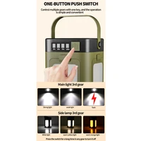 Lampe solaire portative extérieure de Camping charge solaire pliable 2000mah batterie externe affichage Intelligent Portable suspension tente lumière 5