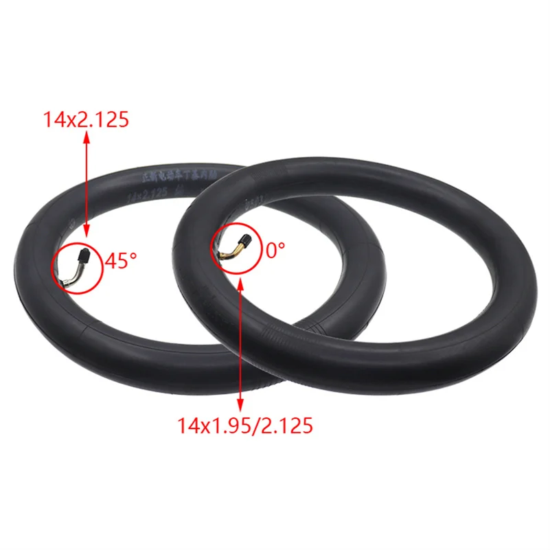14 Inch 14X1.95/2.125 Electric Bicycle Inner Tube for 14 Inch Kugou V1 Electric Bicycle Accessories Stroller Parts