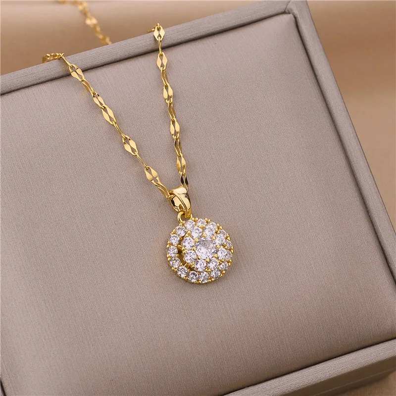 Ellen Luxury Zircon Crystal Necklaces 2