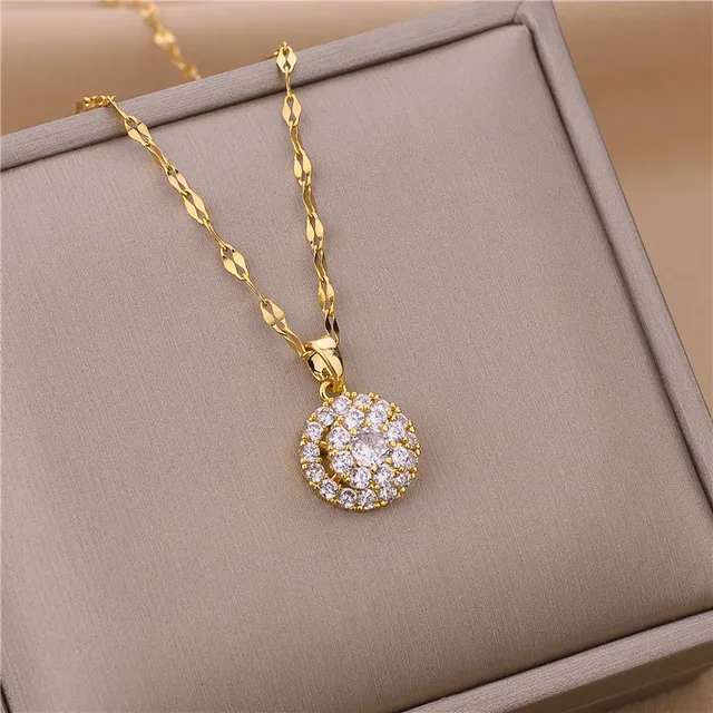Ellen Luxury Zircon Crystal Necklaces 2
