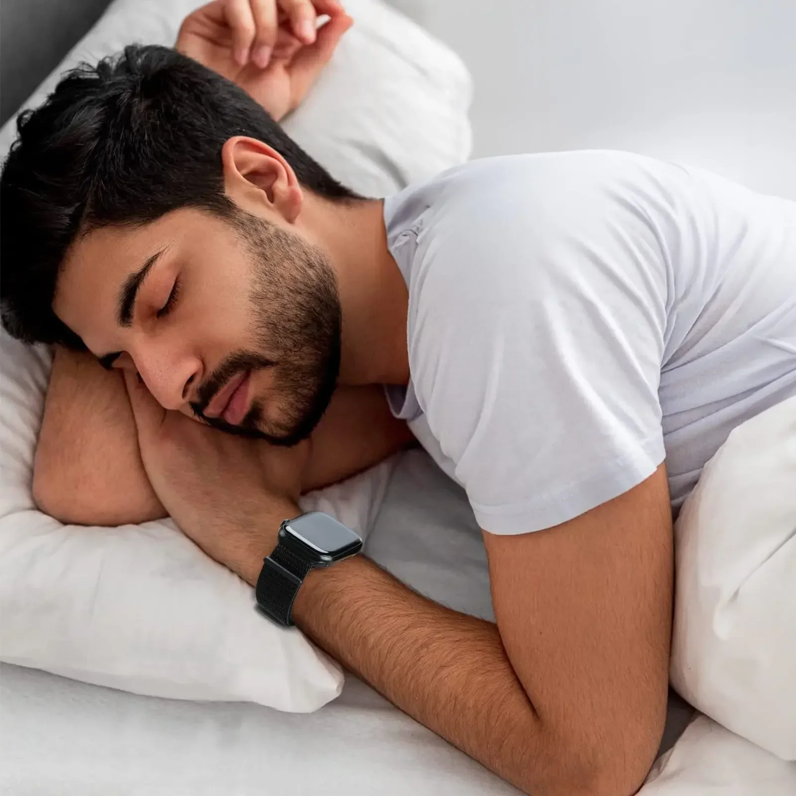 Nylon Loop Strap for Apple Watch Band 40mm 44mm 45mm 42mm 41mm 38mm Smart Belt Bracelet for IWatch Ultra 49mm 8/7/6/SE/5/4/3