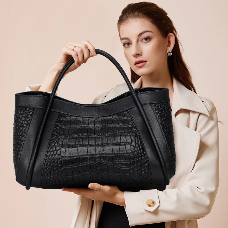 2023 High Quality Luxury Brand Designer Leather Shoulder Bag for Women Hand Bag  Crocodile Totes Purses Ladies Messenger Handbag - AliExpress