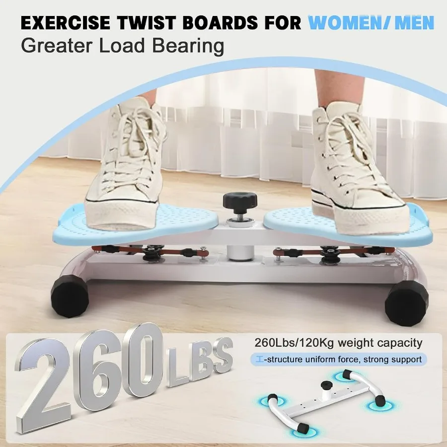 Waist Twisting Machine, Noiseless Ab Twist Board, 260 lbs Capacity, Twist Exercise Machine Home Gym Fitness Tool for Women Slim