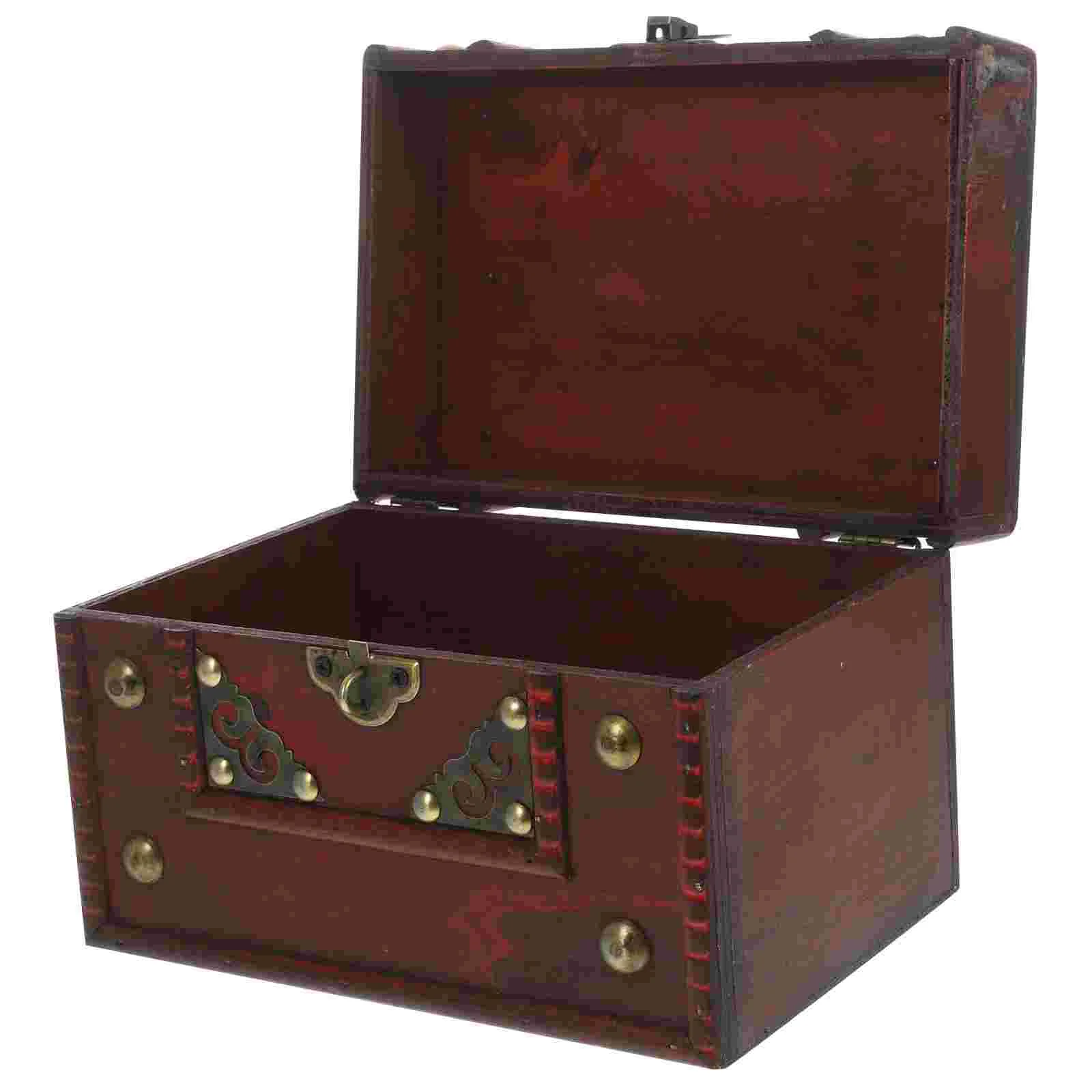

Jewelry Boxes Storage Retro Treasure Chest Wooden Basket Delicate Case Organizer