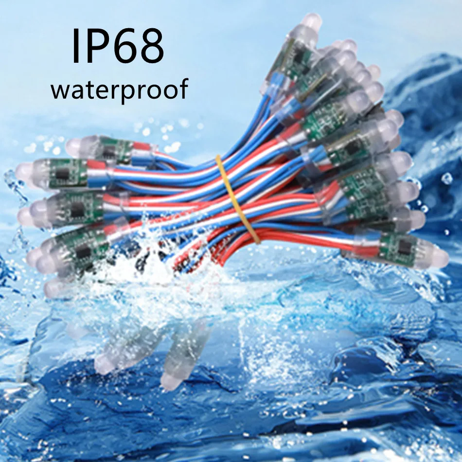 6m 50 Beads Full Color RGB WS2811 IC 12mm Pixels Digital Addressable 5V 12V Dream Color LED Modules IP68 Waterproof Light
