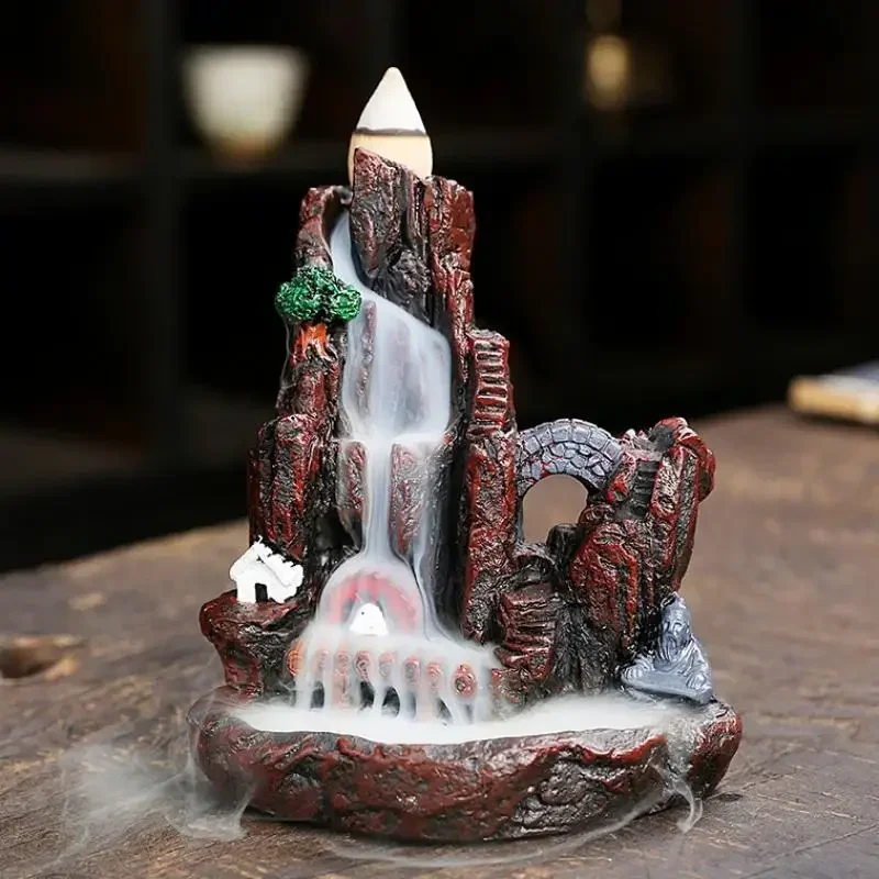Incense Cones 30/60Pc Waterfall Smoke Backflow Natural Incense Cone Lavender Multi-scented Suitable for Places Tea Room Yoga Room