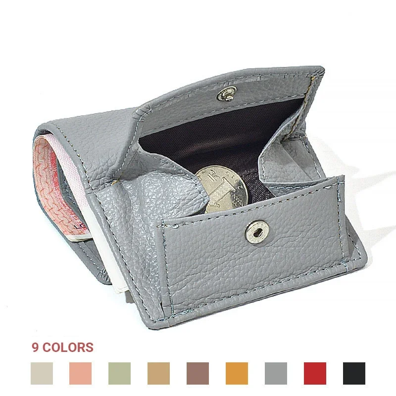 

New Women PU Leather Purses Female Cowhide Wallets Lady Small Coin Pocket Rfid Card Holder Mini Money Bag Portable Clutch Wallet