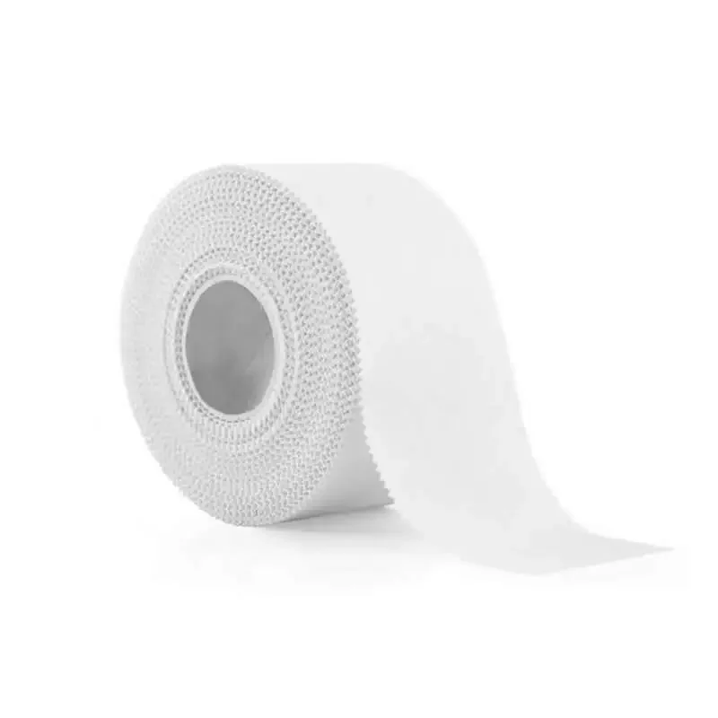 Sawtooth Athletic Sports Tape Cotton Adhesive Tape Protective Bandage for Knee Wrist Ankle Muscle Strain Injury White/Black