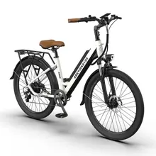 Vélo électrique de ville avec pneus de 26 pouces, 350W, batterie au Lithium amovible 36V 10ah, nouveau modèle G350 pour adultes et filles, sur place