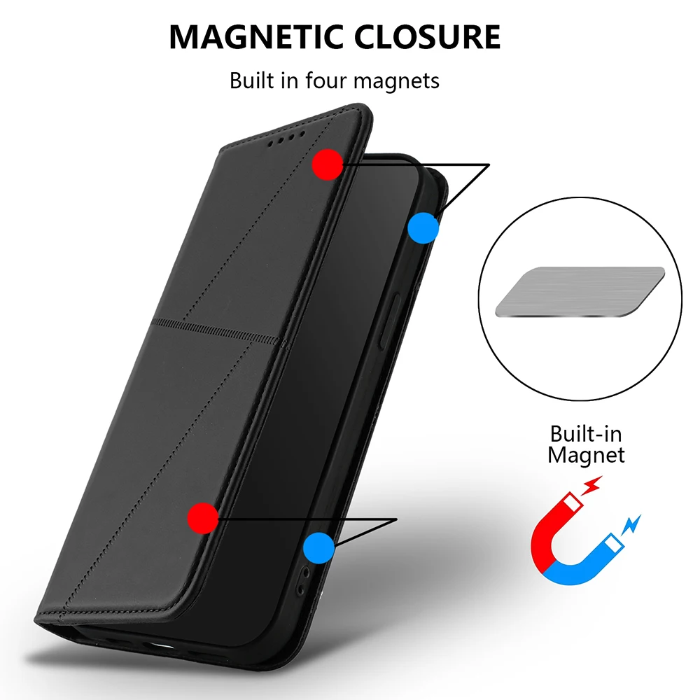 Leather Wallet Phone Case - Elegant Protective Cover