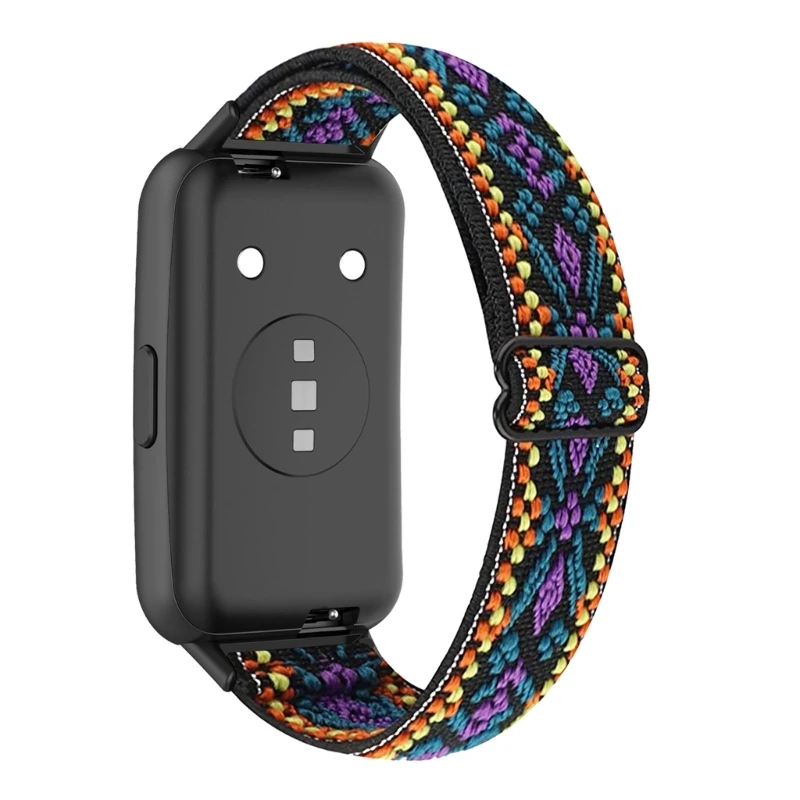 For Band 7 Loop-Adjustable Bracelet-Elastic Nylon-Smart Watch Band Replace Strap 