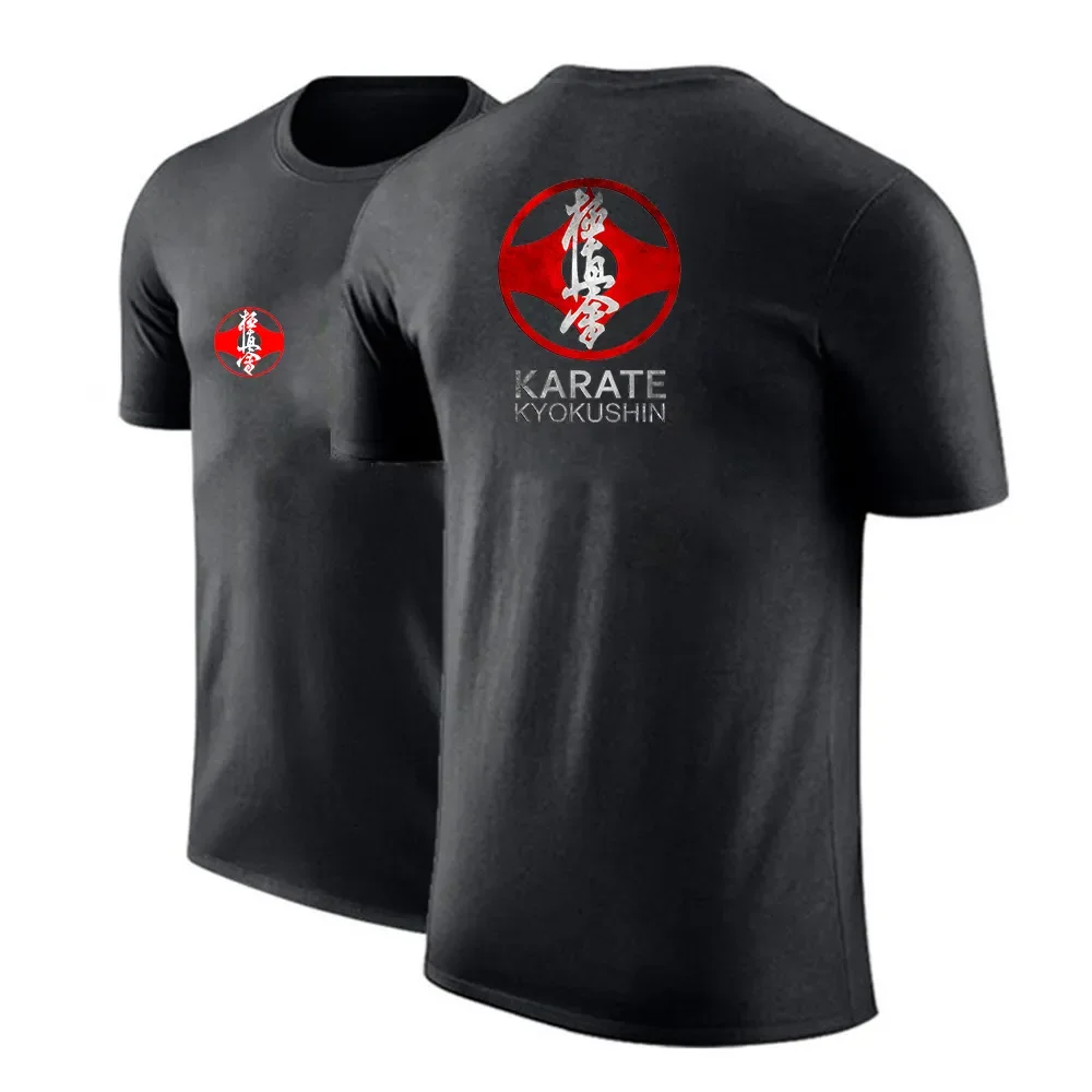 

Модная мужская Футболка Kyokushin с принтом карате и круглым вырезом, летняя спортивная свободная Удобная дышащая уличная одежда с коротким рукавом