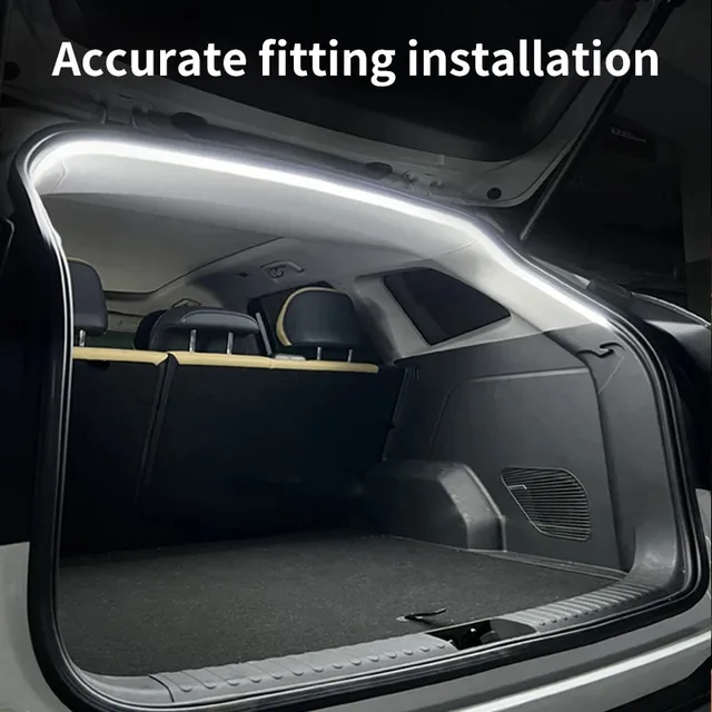 Car high brightness trunk lighting ambient light interior decoration LED wiring free automatic sensing tailgate light strip 4