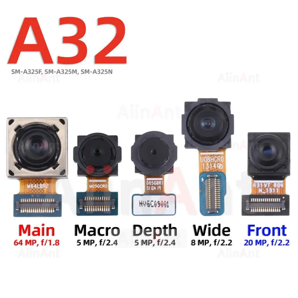 Aiinant Camera Back Front Small Macro Depth Wide Main Rear Camera Flex Cable For Samsung Galaxy