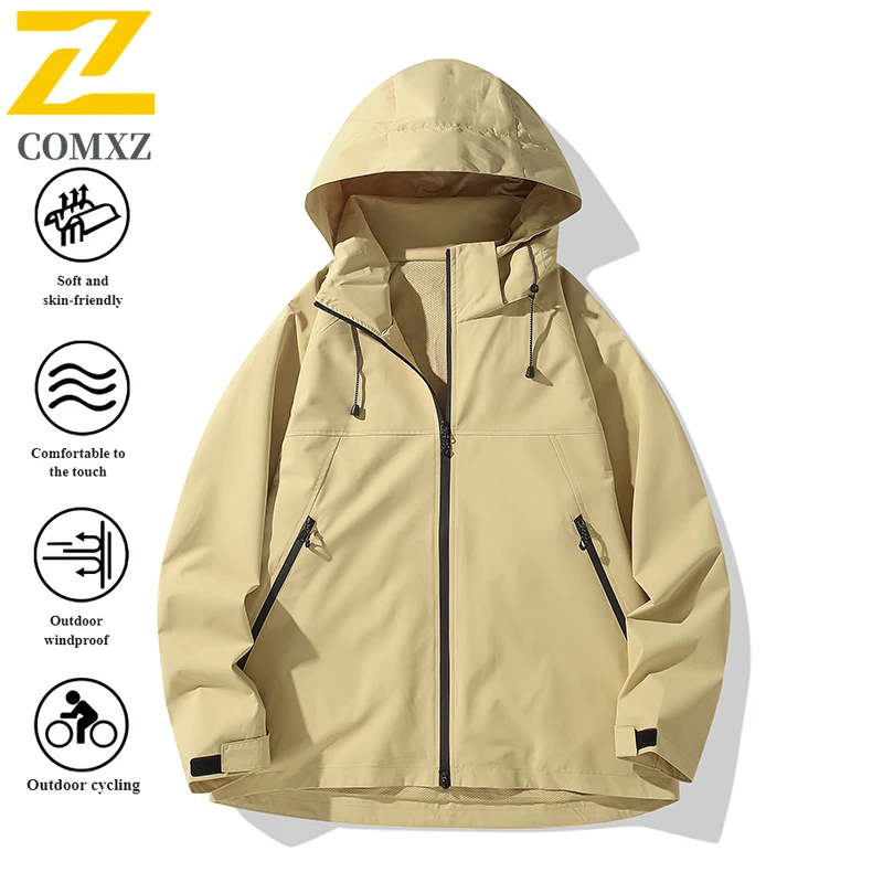 EIAO Summer Windbreaker Jacket Oversized Waterproof Mens Womens Outdoor Hiking Coat Camping Fishing Parka Lightweight Breathable