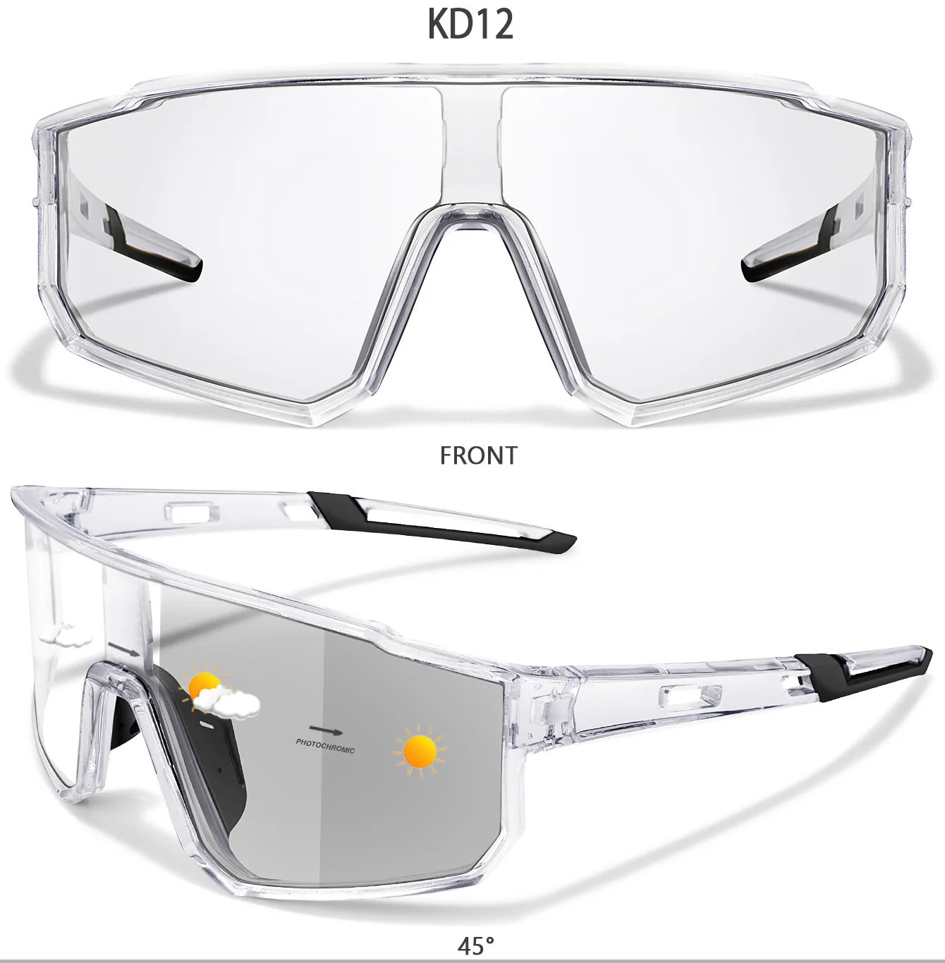 New Style Brand Photochromic Eyewear Men Women Bicycle MTB Bike Running Fishing Cycling Glasses Comfortable Windproof Goggles