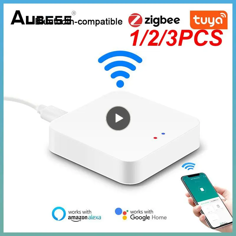 

1/2/3PCS ZigBee Gateway，Tuya Smart ZigBee Hub ,Smart Life APP Remote Controller Smart Home Bridge,Works with Alexa Home