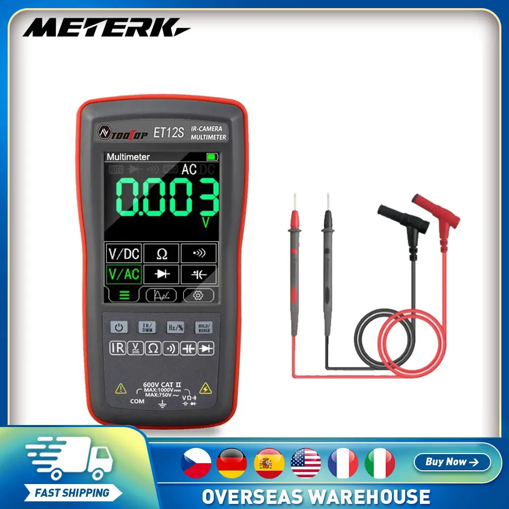 

2 in 1 Digital Thermal Imager Multimeter Multimetro with Voltage Current Resistance Capacitance Diode Measurement Function